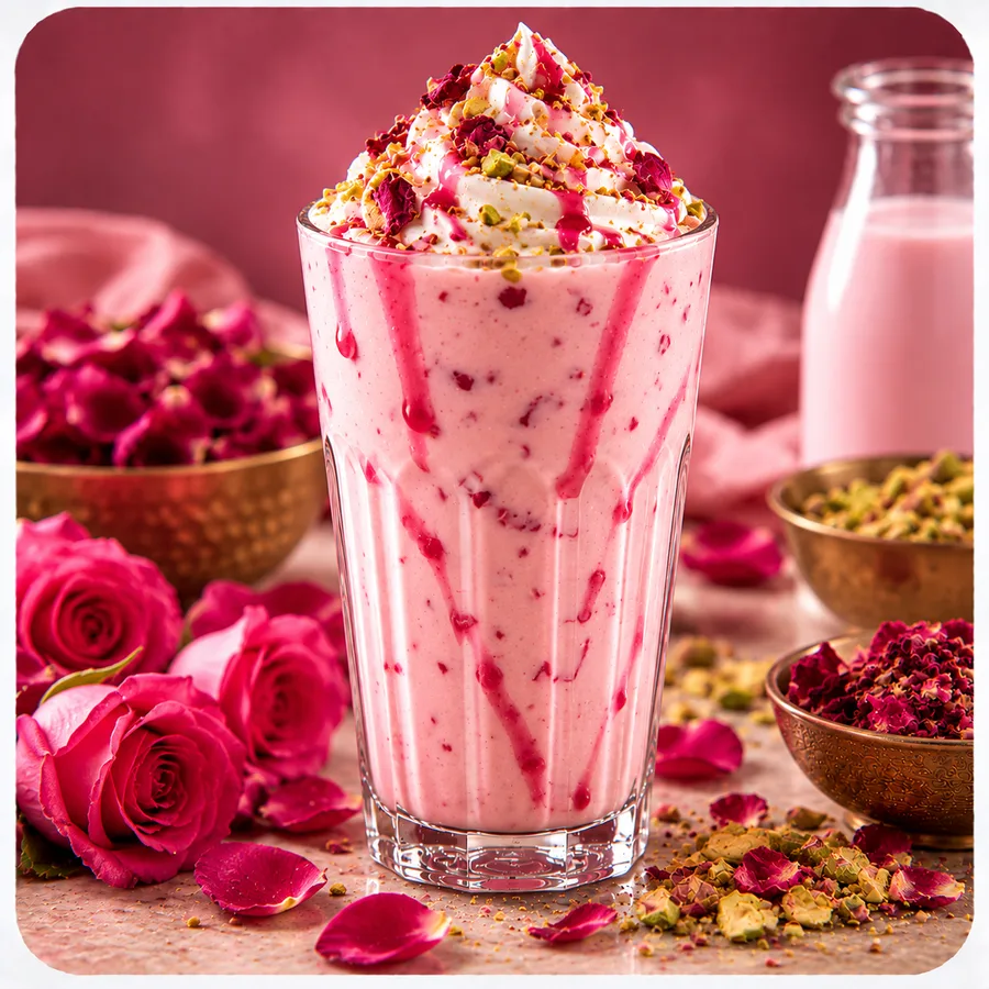 Rose milkshake